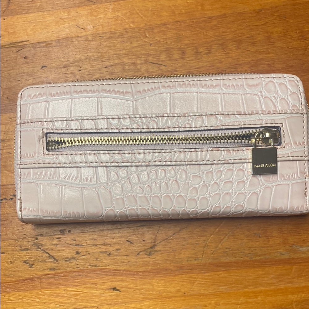 Anne Klein Light Pink Croc-Embossed Wallet